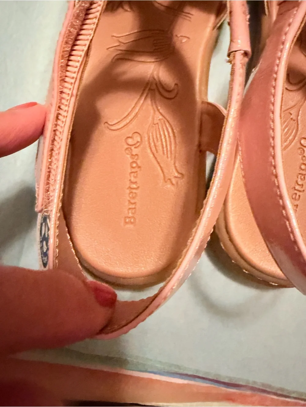 BareTraps Pink Decorative Cutout Slingback Sandals